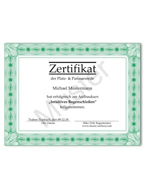 Zertifikat Aufbaukurs